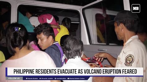 Philippine Residents Evacuate As Volcano Eruption Feared Youtube