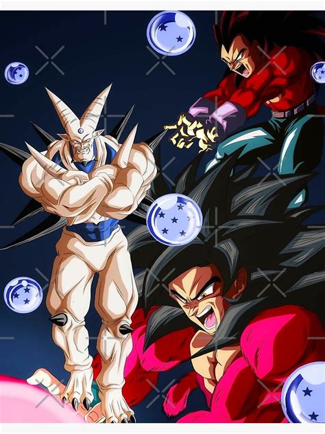 Goku And Vegeta Ssj4 Vs Omega Shenron Art Board Print For Sale By Anime And More Redbubble