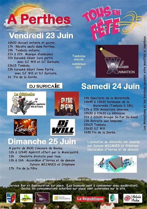 Affiche Fete Village V Perthes En G Tinais