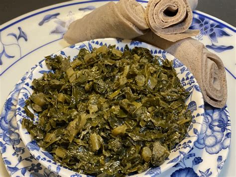 Ethiopian Gomen Hamli Collard Greens Wfpb Jewish Veg