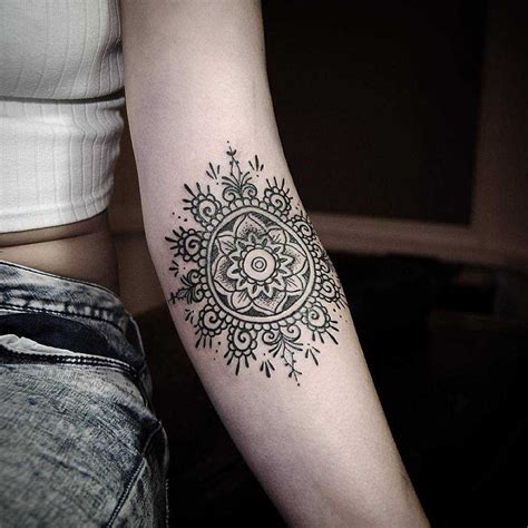 Mandala Tattoo On The Inner Elbow Tattoogrid Net