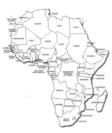 Blank Political Map Of Africa 2022