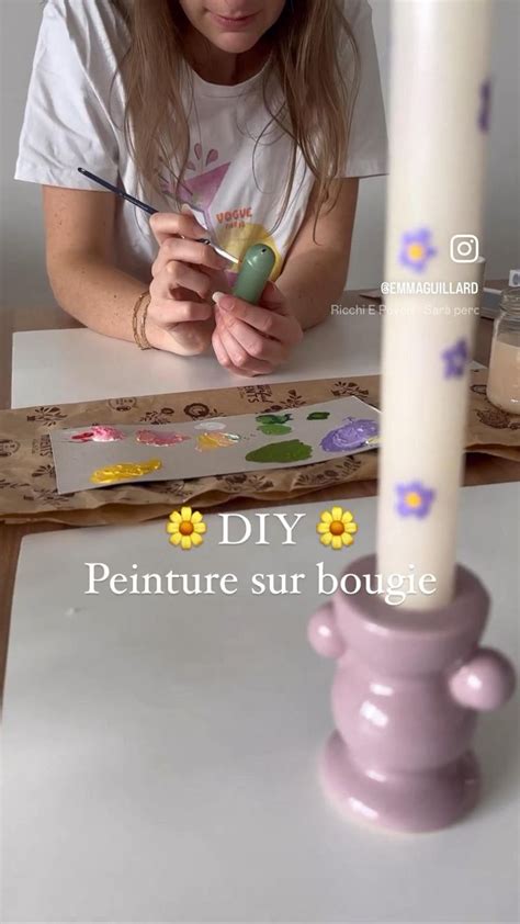 Peinture Acrylique Sur Bougie Vid O Id E D Co Bougie Cadeaux