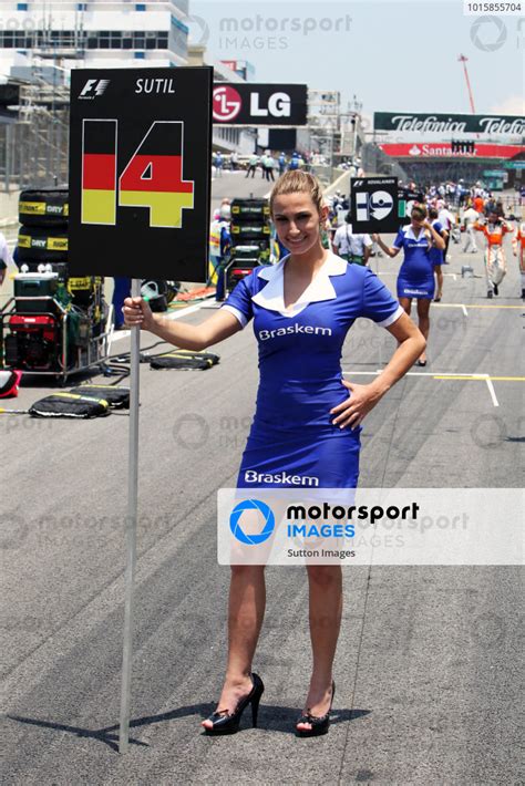 Grid Girl Formula One World Championship Rd 18 Brazilian Grand Prix