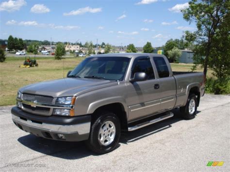 2003 Light Pewter Metallic Chevrolet Silverado 1500 Ls Extended Cab 4x4 17547867 Photo 4