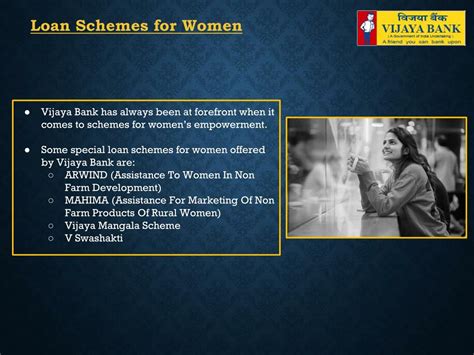 PPT - Loan Schemes for Women by Vijaya Bank PowerPoint Presentation