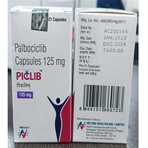 Piclib Palbociclib Capsules Mg At Rs Bottle Cancer Drugs In