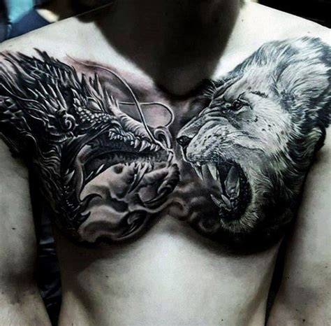 Dragon And Lion Tattoos