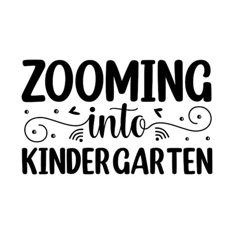 Premium Vector Zooming Into Kindergarten Unique Typography Element