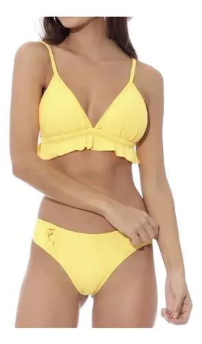 Bikini Triángulo Volados Taza Desmontable Culotte Less Moda MercadoLibre