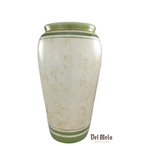 Portaombrelli Vaso Liscio In Ceramica Verde Del Melo Ceramiche