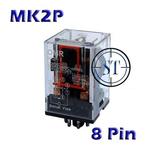 Jual Relay Mk2p 1 Ac 220v 10a Mk2p 8 Pin 8 Kaki Bulat 10a General