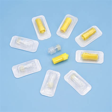 Disposable Safety Use Sterile Medical Yellow Transparent Heparin Cap In