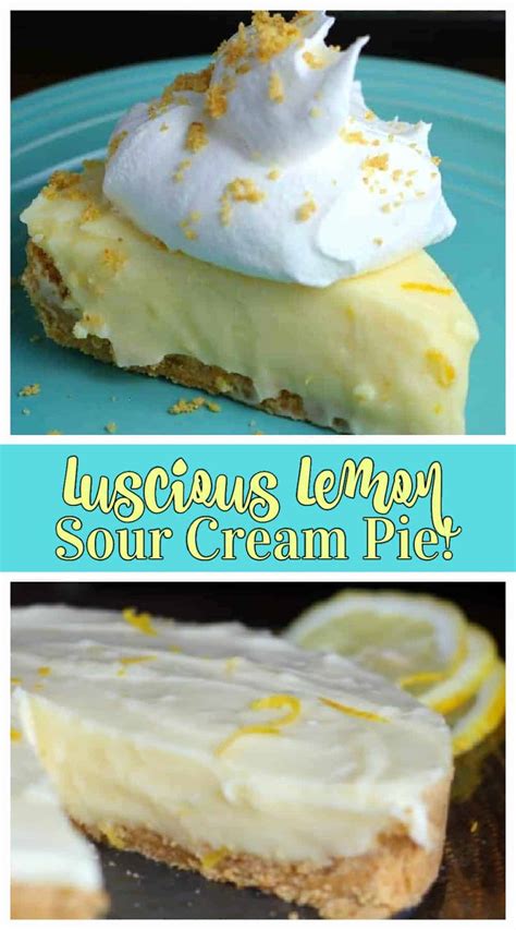 Luscious Lemon Sour Cream Pie The Baking Chocolatess