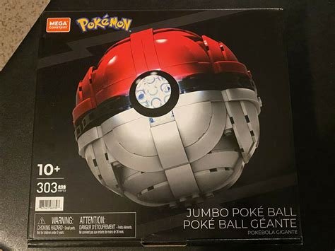 Mega Construx Pok Mon Jumbo Pok Ball Construction Set Brand New Sealed