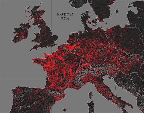 Concentration of castles in Europe. : MapPorn