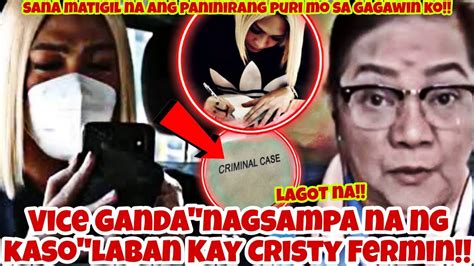 LaGOT Na MAKUKULONG Na Si Cristy Fermin SINAMPAHAN Na Ng Kaso Ni Vice