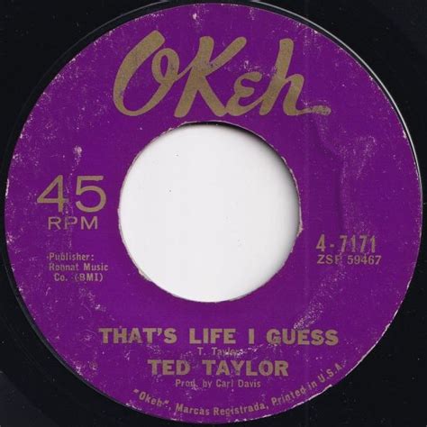 Yahooオークション Ted Taylor Be Ever Wonderful Thats Life I