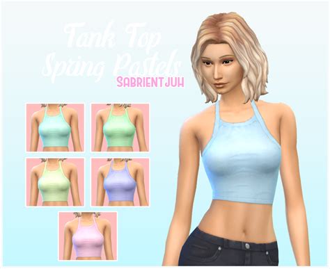 Tank Top Spring Pastels Sabrientjuh S Cc