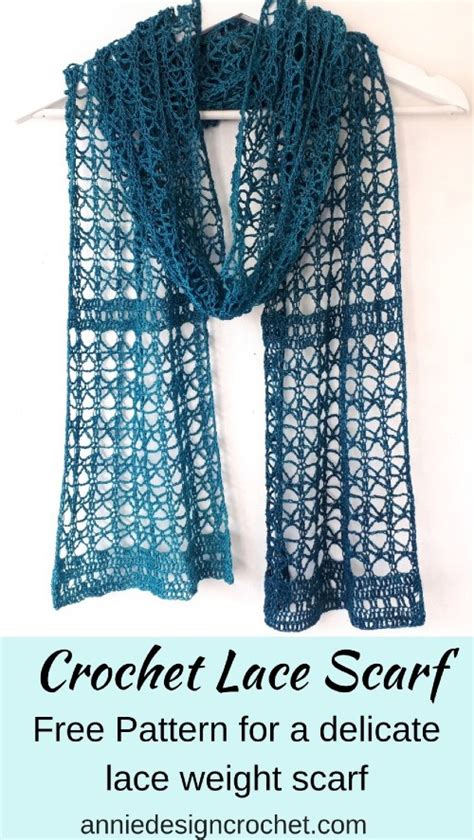 Free Crochet Pattern Delicate Lace Scarf · Free Crochet Patterns