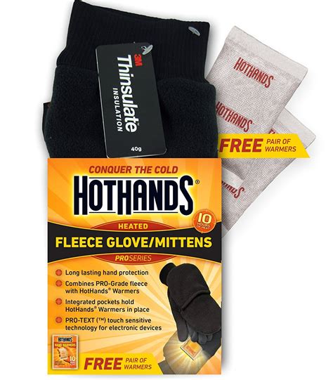 HotHands Fleece Gloves with Chemical Warmer Pockets - Electric Socks