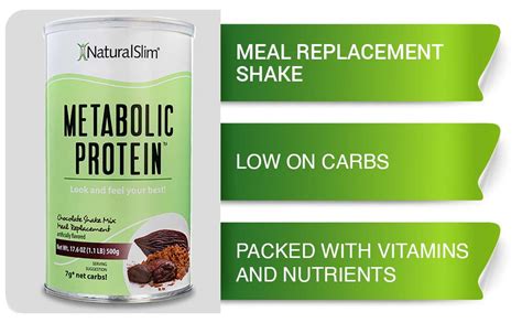 Naturalslim Metabolic Whey Protein Powder Chocolate Low Carb Meal