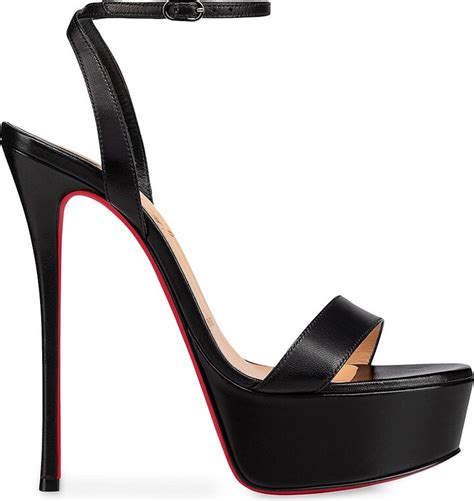 Christian Louboutin Loubi Queen Alta Mm Leather Platform Sandals