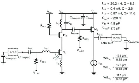 The Schematic Of Cascode Amplifier Circuit Download Scientific Diagram