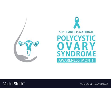 Polycystic Ovary Syndrome Awareness Month Poster Vector Image