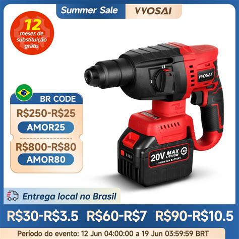 VVosai mt series 20v brushless martelo elétrico 4500 ipm ferramenta