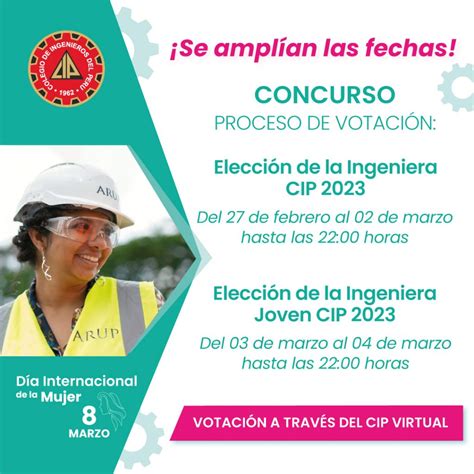 CANDIDATA JOVEN INGENIERA CIP 2023 Colegio de Ingenieros del Perú