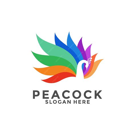 Premium Vector Luxurious Peacock Bird Logo Icon Abstract Peacock