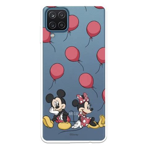 Funda Para Samsung Galaxy M12 Oficial De Disney Mickey Y Minnie Globos