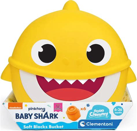 Clementoni Soft Clemmy Baby Shark Set Mattoncini Morbidi Gioco Per