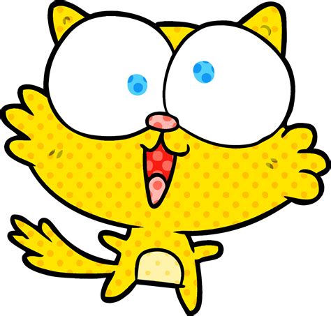 cute cartoon crazy cat 12400762 Vector Art at Vecteezy