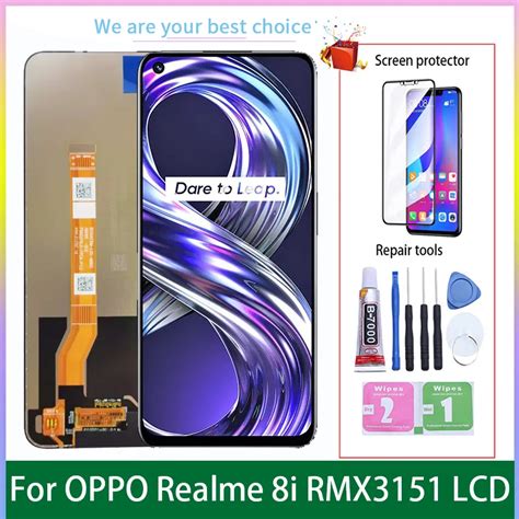 6 6 Dla OPPO Realme 8i Wy Wietlacz LCD Oryginalny Z Ramk Ekran Dotykowy