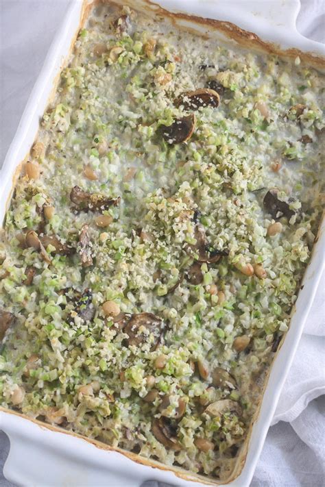Broccoli And Cauliflower Rice Casserole Lauren Kelly Nutrition