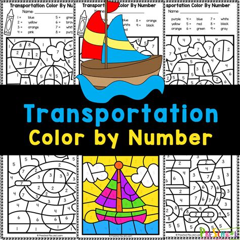 Transport Colour By Numbers