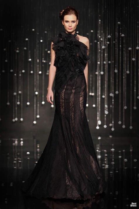 Jean Fares Beautiful Black Dress Haute Couture 2015 Robe Noire