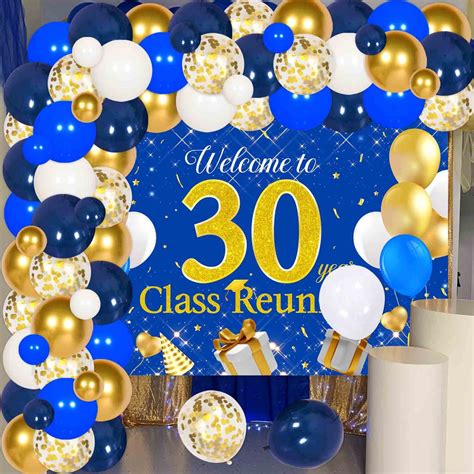 Jollyboom Th Year Class Reunion Party Decoration Blue And Gold