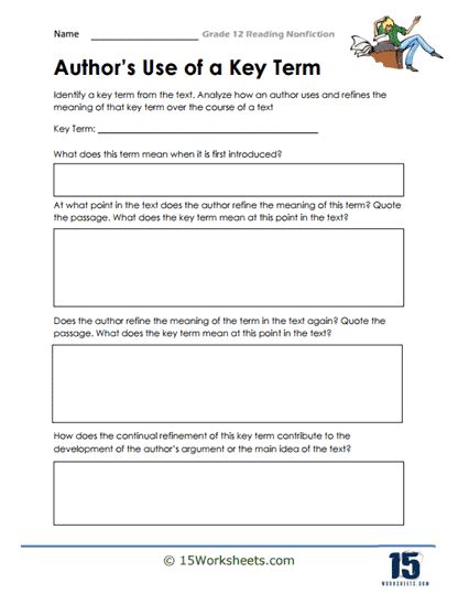 Reading Nonfiction Comprehension Grade 12 Worksheets