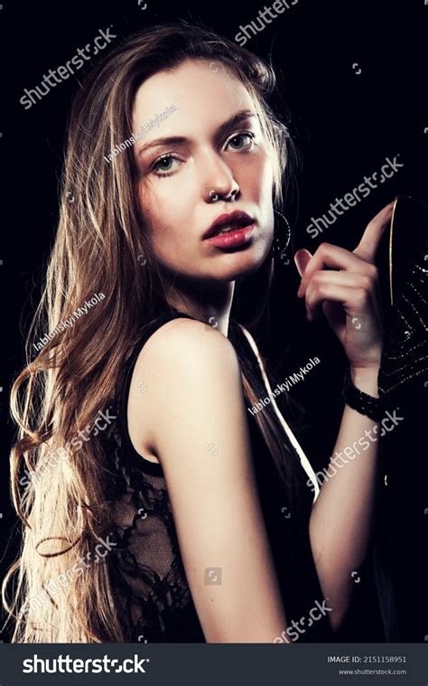 Beautiful Sexy Brunette Girl Posing On Stock Photo 2151158951 Shutterstock
