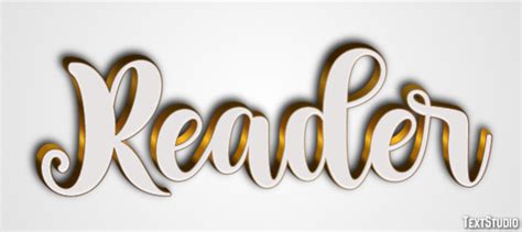 Reader Text Effect And Logo Design Word
