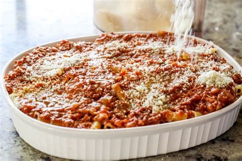 Authentic Baked Ziti With Meat Sauce Ziti Al Forno Savoring Italy