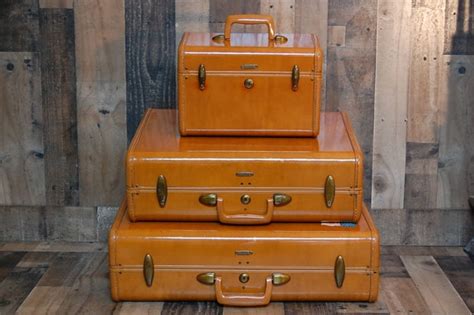 Vintage Samsonite Three Piece Luggage Set 1950s Vintage Etsy