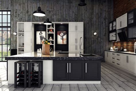 black-cabinets-industrial-kitchen | Interior Design Ideas