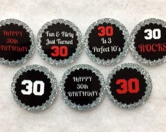 Set Of Personalized Th Birthday Party Inch Etsy