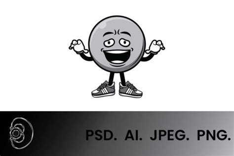 Ball Greyscale Cartoon Illustration Graphic By Baunstudios · Creative