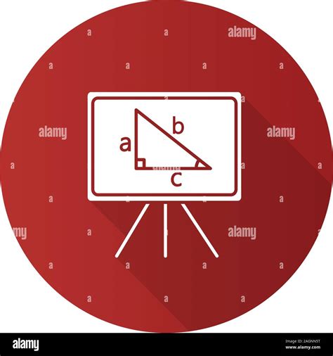 Pizarra plana larga sombra diseño glifo icono La junta escolar