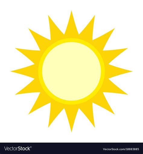 Simple graphic of the sun Royalty Free Vector Image